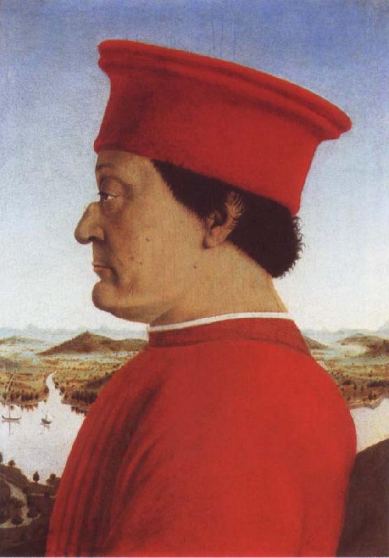 Piero della Francesca Portrait of Duke Frederico da Montefello and Battista Sfozza Germany oil painting art